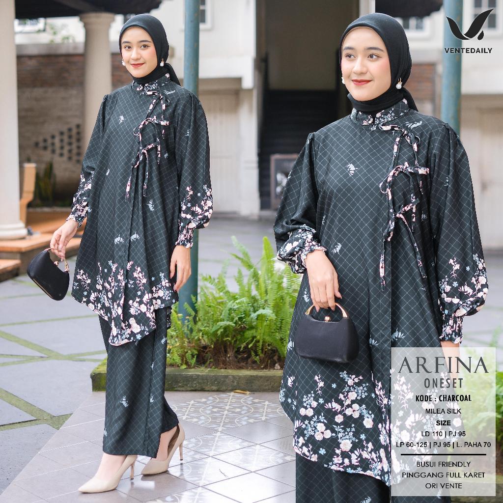 Setelan One Set Wanita Kekinian Outfit Kondangan Arfina