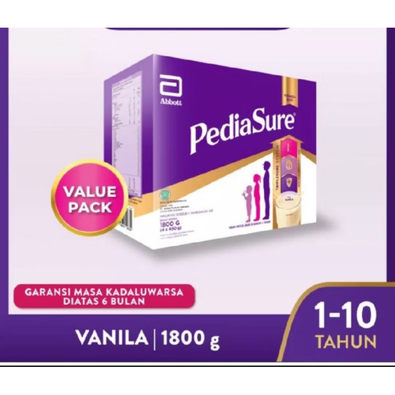 

SUSU PEDIASURE TRIPLESURE 1800 GR (4 x 450 GR) RASA VANILA