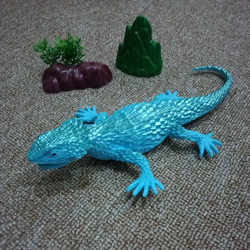 MAINAN HEWAN KADAL IGUANA UNIK BAHAN KARET BUNYI