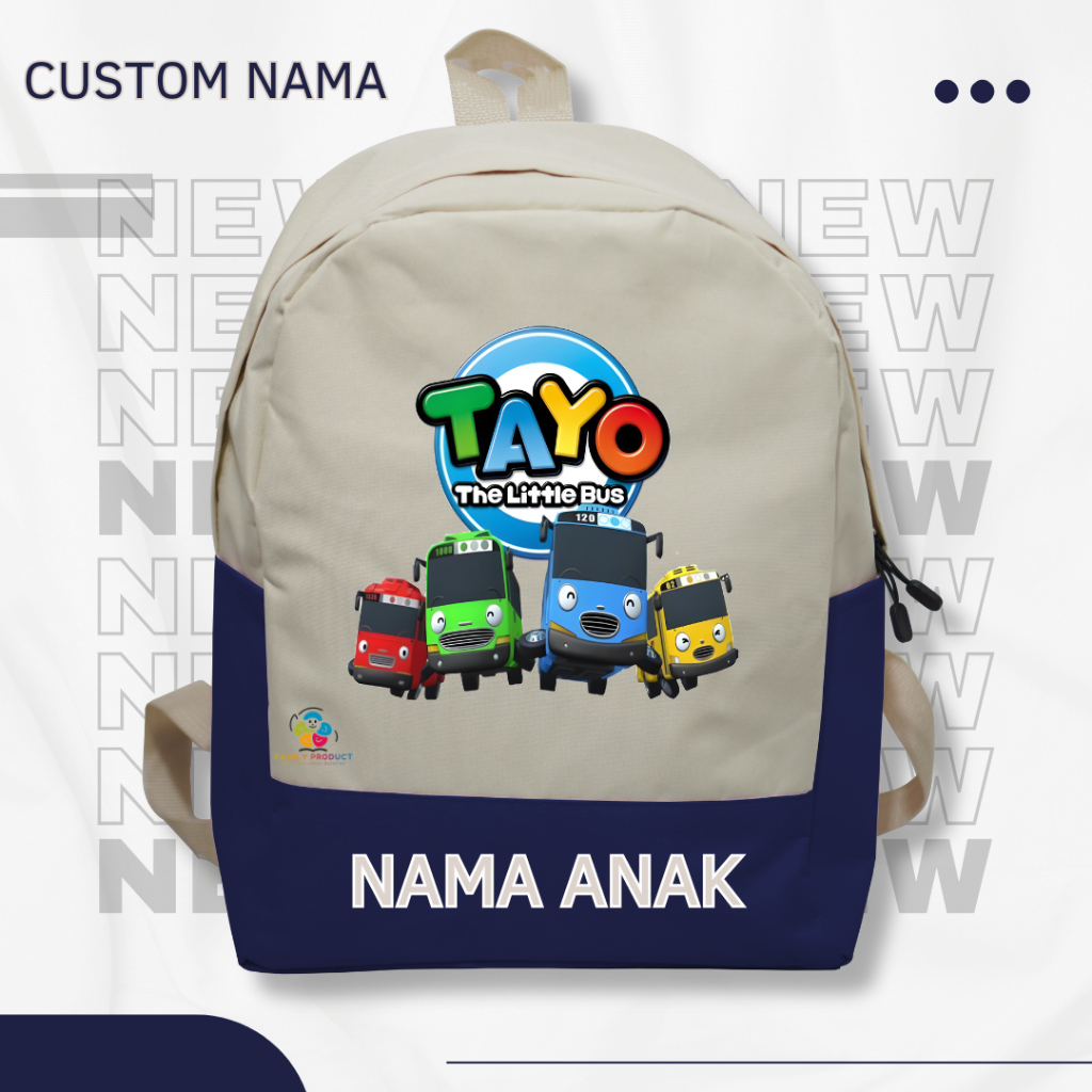 Tas Ransel Bacpack Anak Tayo little bus / Tas Tayo Anak Laki Laki TK