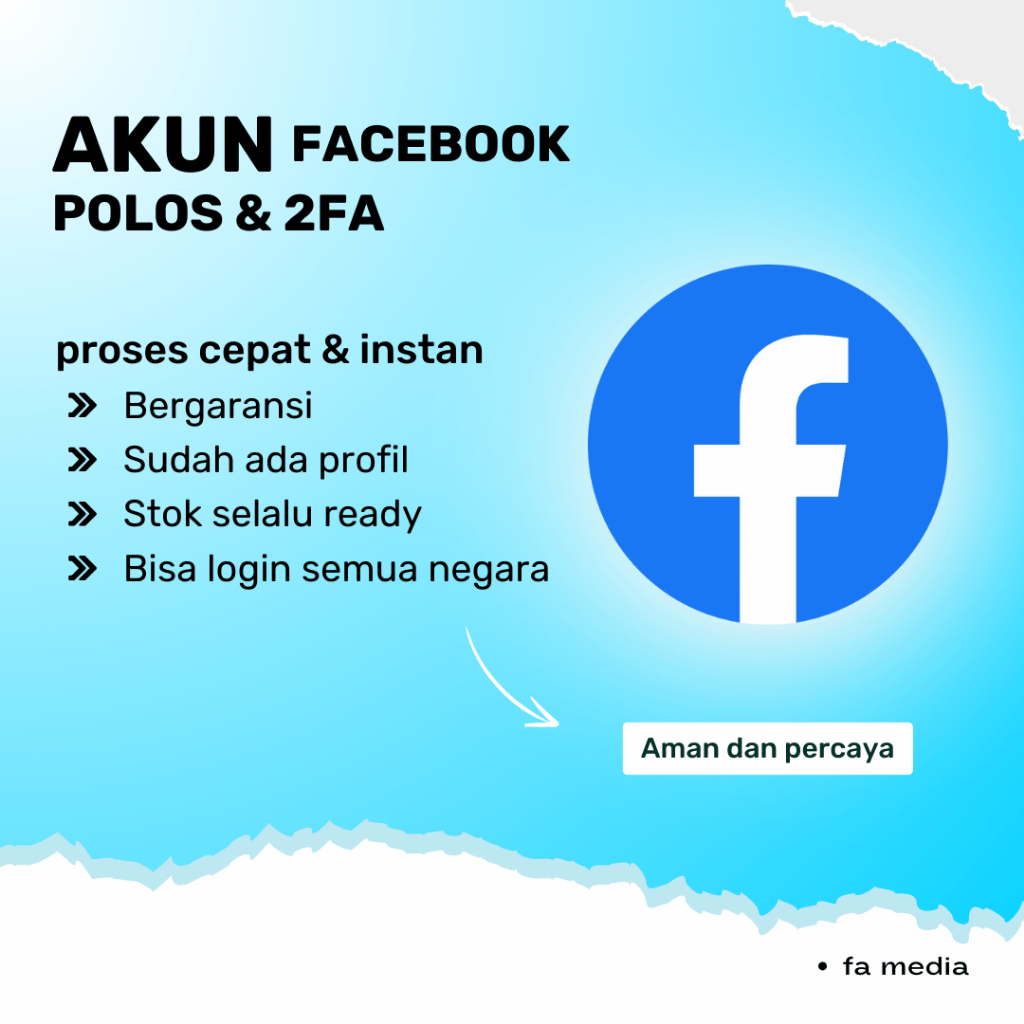 Akun fb 2fa Aktif & polos | Bergaransi akun facebook kuat akun fb ads | akun facebook marketpleac
