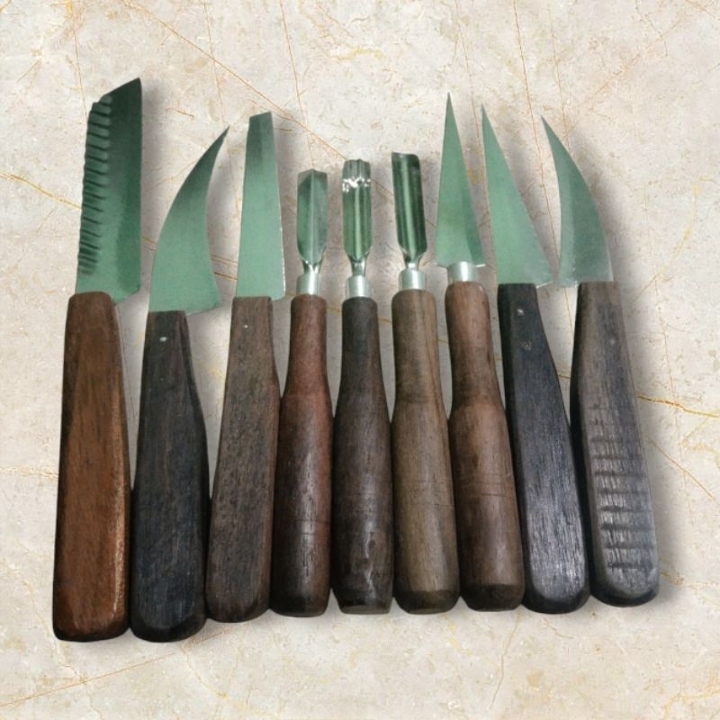 pisau garnish/pisau carving/pisau ukir buah 1set isi 9pcs