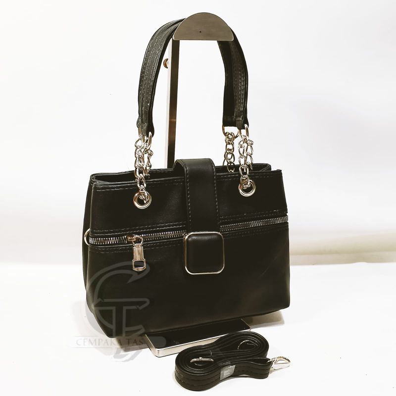 Tas selempang wanita tiga ruangan tenteng rante polos