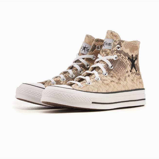 Converse Chuck 70 70s x Stussy Stüssy Snakeskin Snake Skin Print Leather Hi Grey