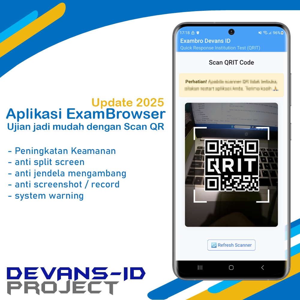 (Promo Hari Guru) Aplikasi ExamBrowser untuk Ujian Berbasis Smartphone khusus URL yang berubah