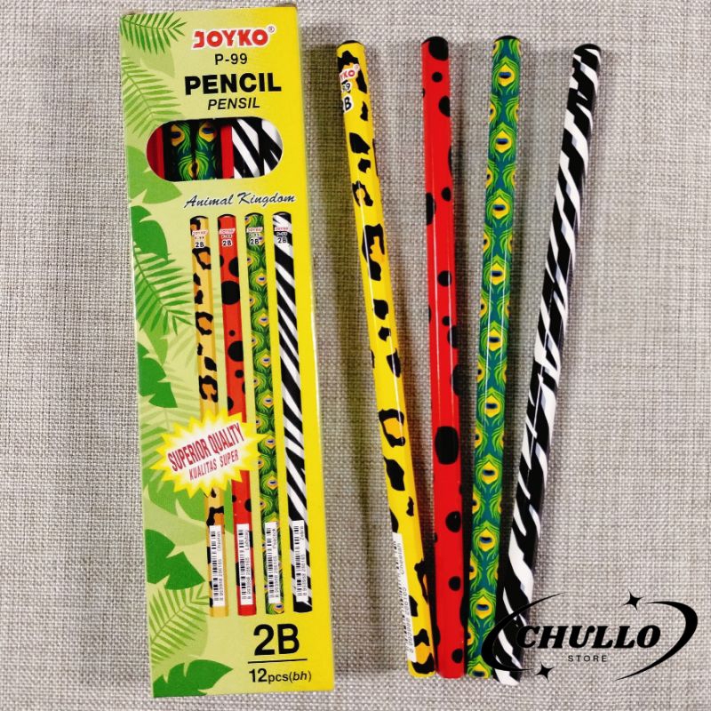 

pencil joyko 2b pensil kayu joyko 2b motif hewan P99 isi 12 pcs