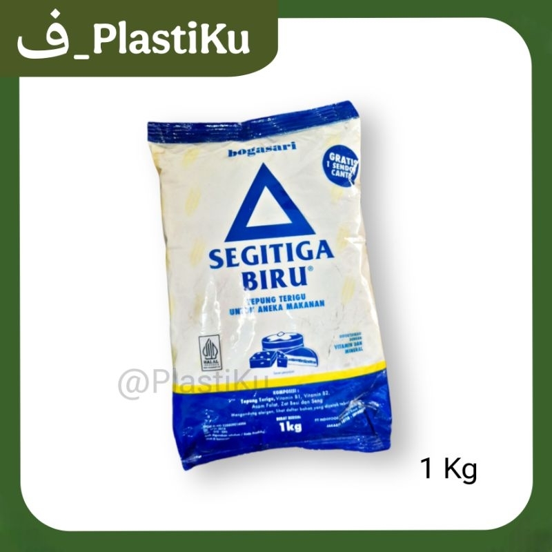 

Tepung Terigu SEGITIGA BIRU 1Kg [ Protein Sedang ] Untuk Kue Dan Gorengan