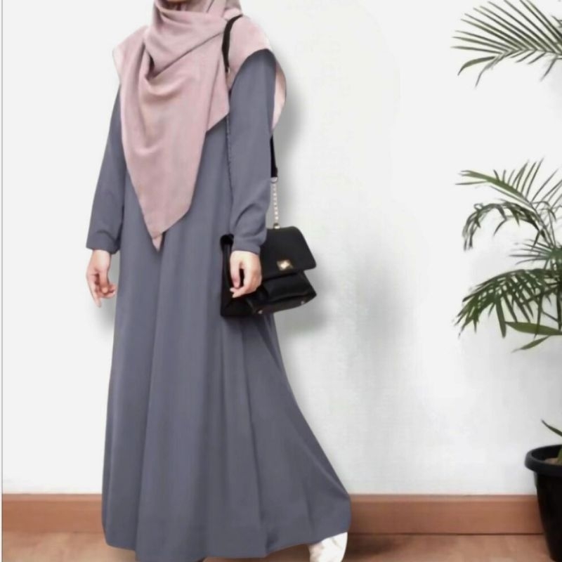 Gamis Simple Polos | Gamis Polos Busui Friendly | Dress Simple Polos | Gamis Harian Simple Polos