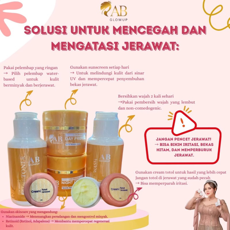 AB GLOW UP+Totol Jerawat ampuh