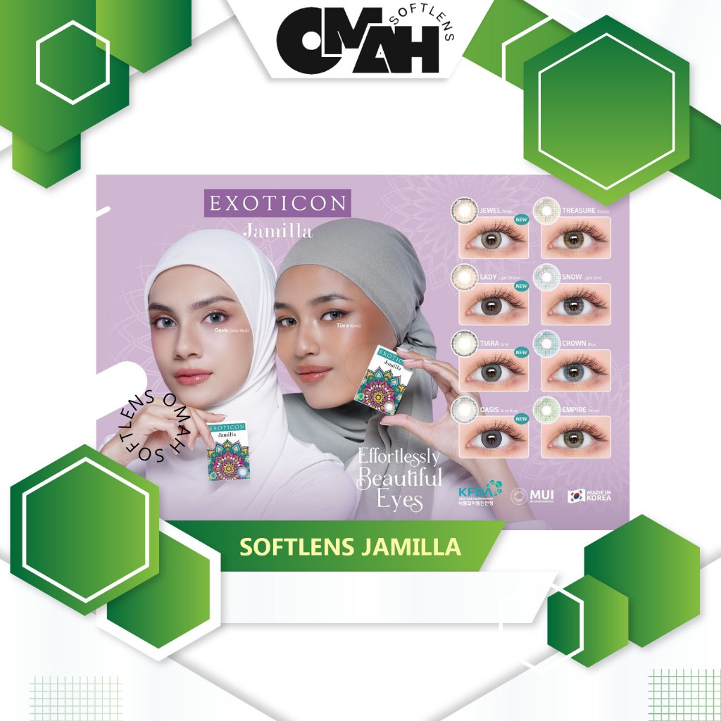 Softlens X2 JAMILLA 14,5MM Normal & Minus (-0,50 S/D -6,00)  By X2 Exoticon / Soflen Jamilla / Softl