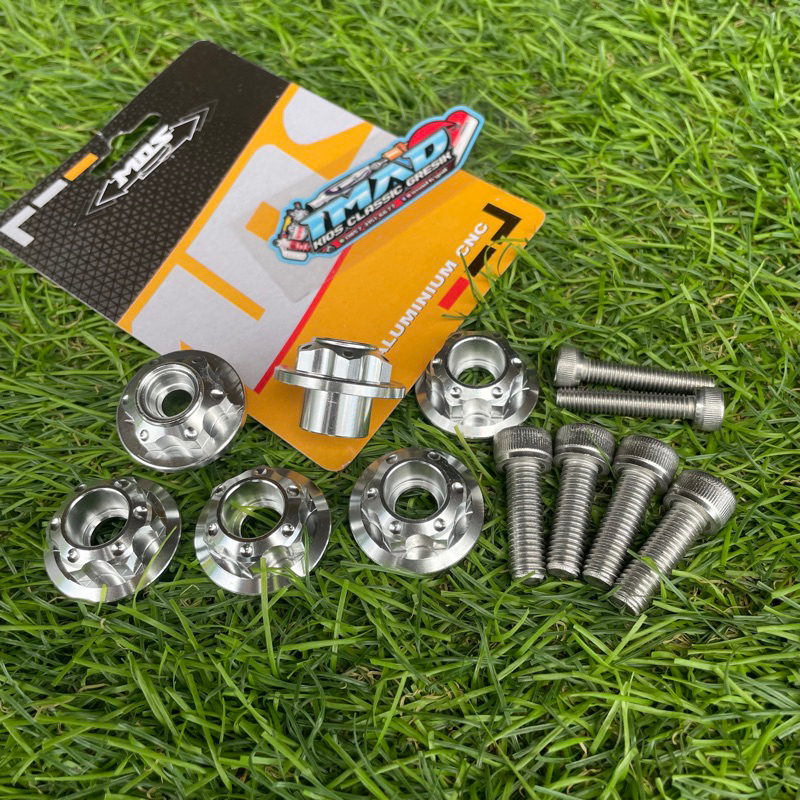 manisan ring jok cb almunium mos ring pemanis skok cb ring begel jok cb set isi baut stenlis 6 biji