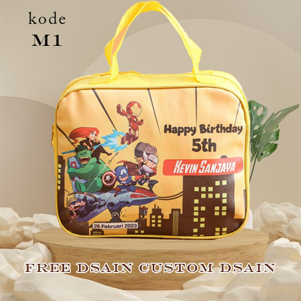 

(BOXY BAG) TAS ULTAH/ULANG TAHUN/ CUSTOM/PREMIUM, BIRTHDAY/FREE DESIGN/Baby/ULANG TAHUN