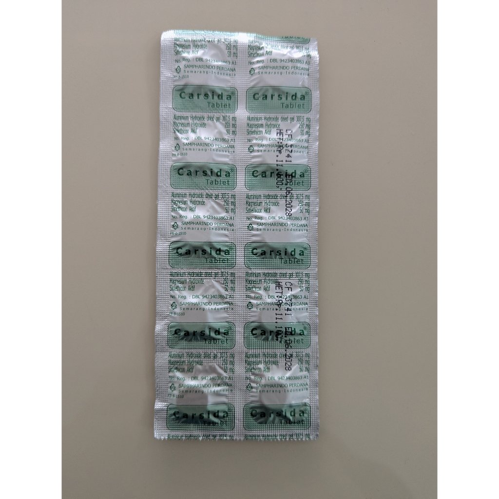 OBAT UNTUK MAAG ASAM LAMBUNG DAN GERD - CARSIDA ISI 10 TABLET | OBAT LAMBUNG