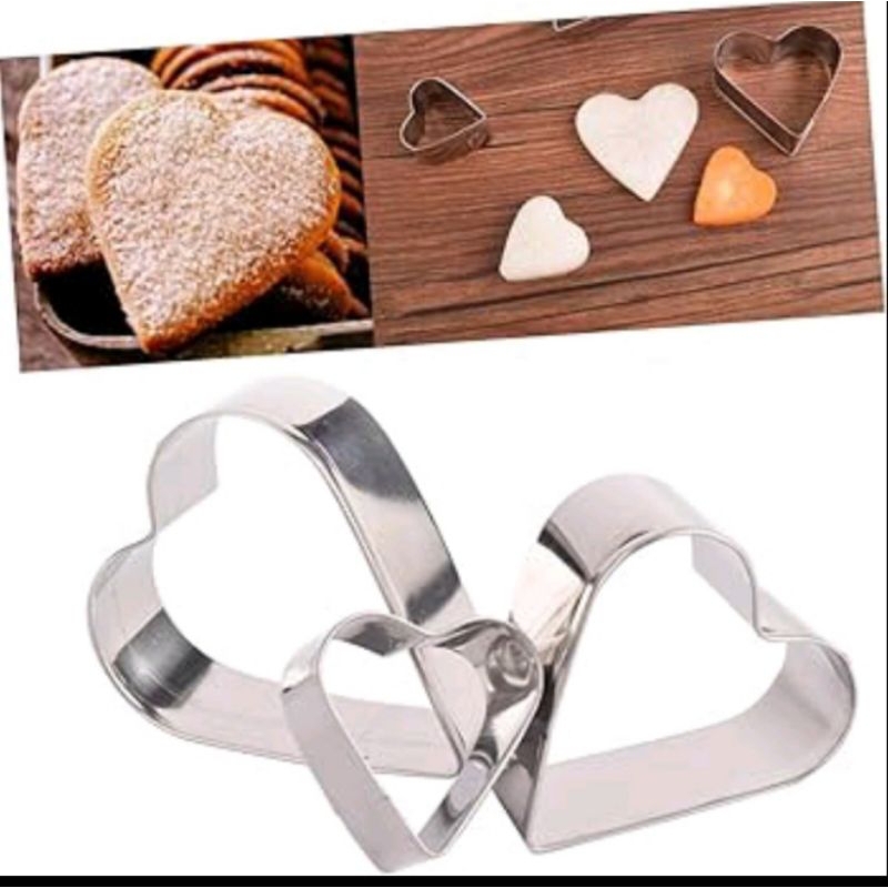 Cetakan ring karakter motif love hati Stainless/Cookies Cutter/Loyang kue/Cetakan Cireng isi karakte