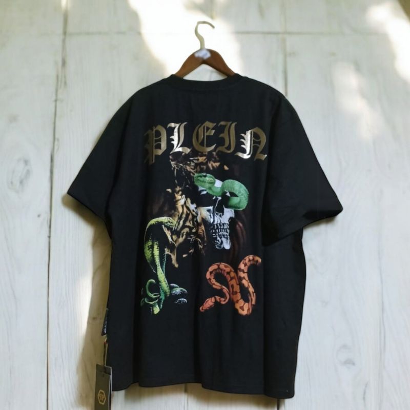 Kaos Philipp Plein / Kaos Skull Snake / Kaos Hitam / Kaos Oversize / Kaos Pria / Kaos Unisex / Kaos 