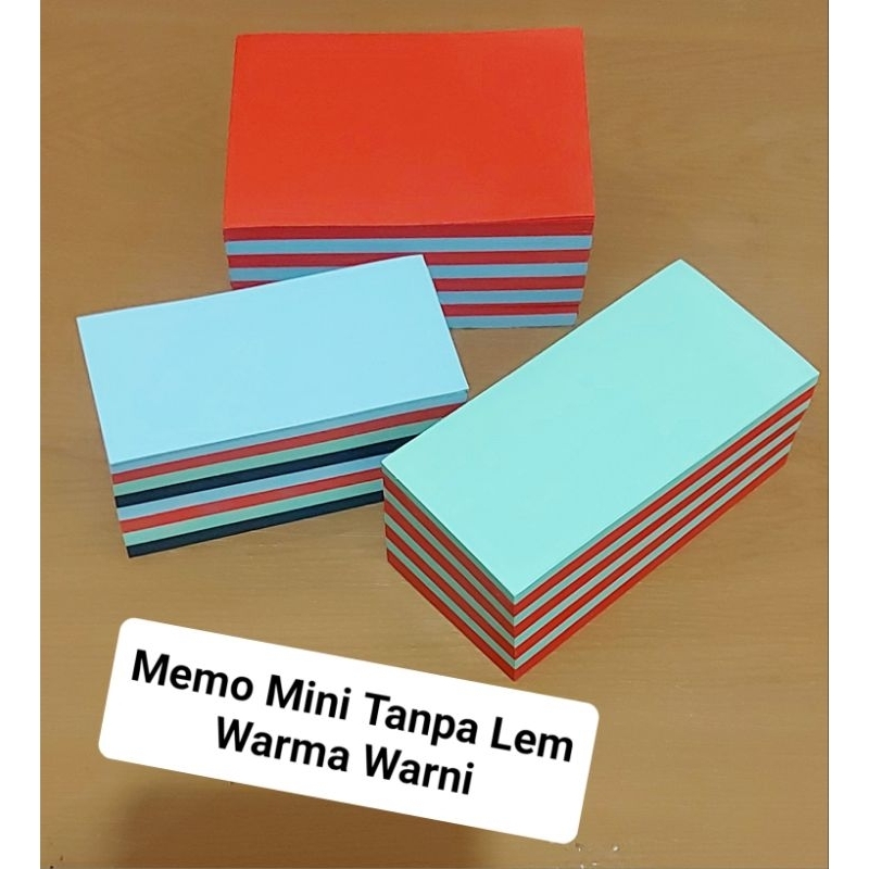 

(1 Pak= 400 lembar) Obral Catatan Kecil/Memo Mini Warna warni Tanpa Lem /Memo Pengingat