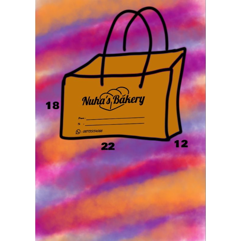 

paperbag 22 x 12 x 18 sablon