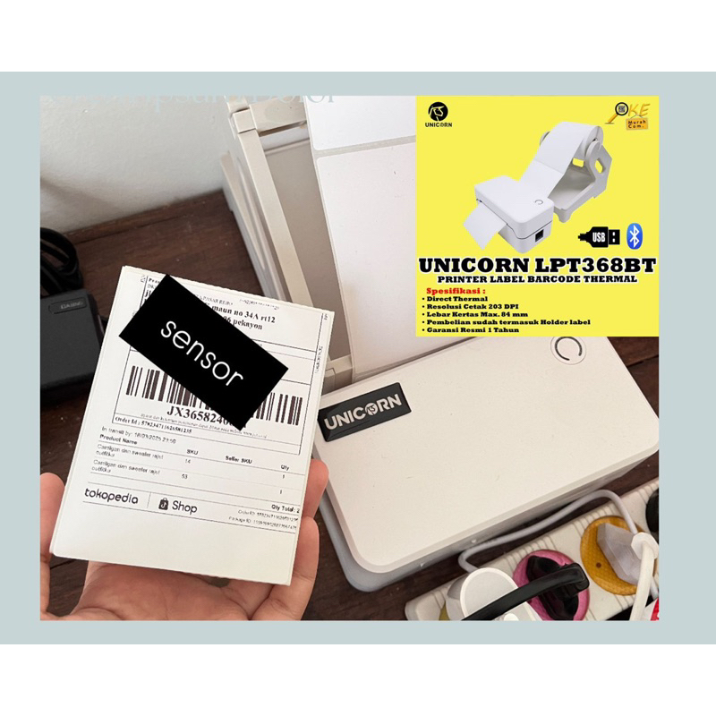 Preloved printer resi thermal LPT368BT merk unicorn 80mm