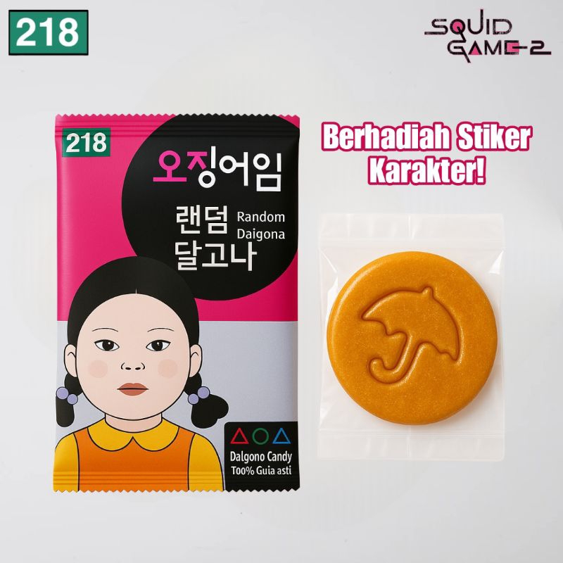 

Dalgona Candy Squid Game 1 set Berhadiah Stiker