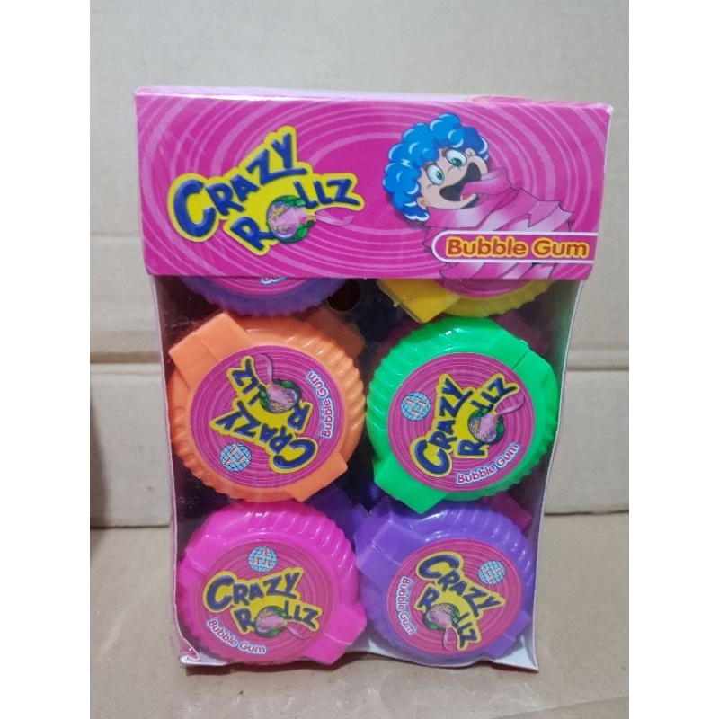 

permen karet crazy rollz crazy rollz bubble gum isi 30