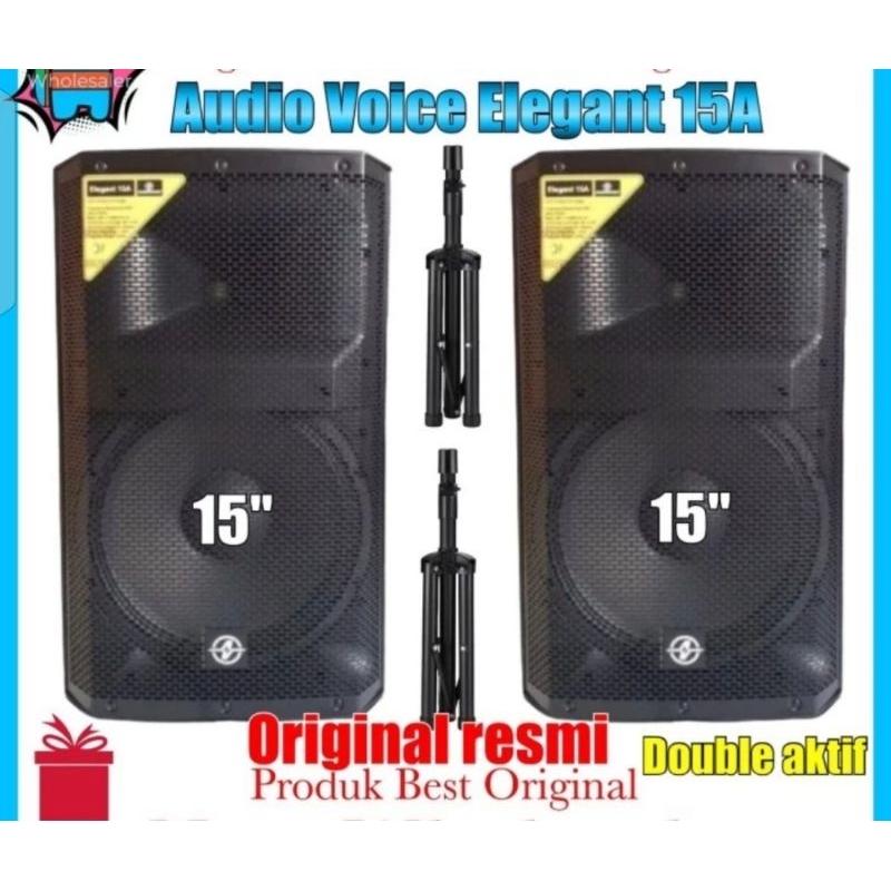 Speaker Aktif  15 inch Audiovoice Elegant 15A double power Original resmi