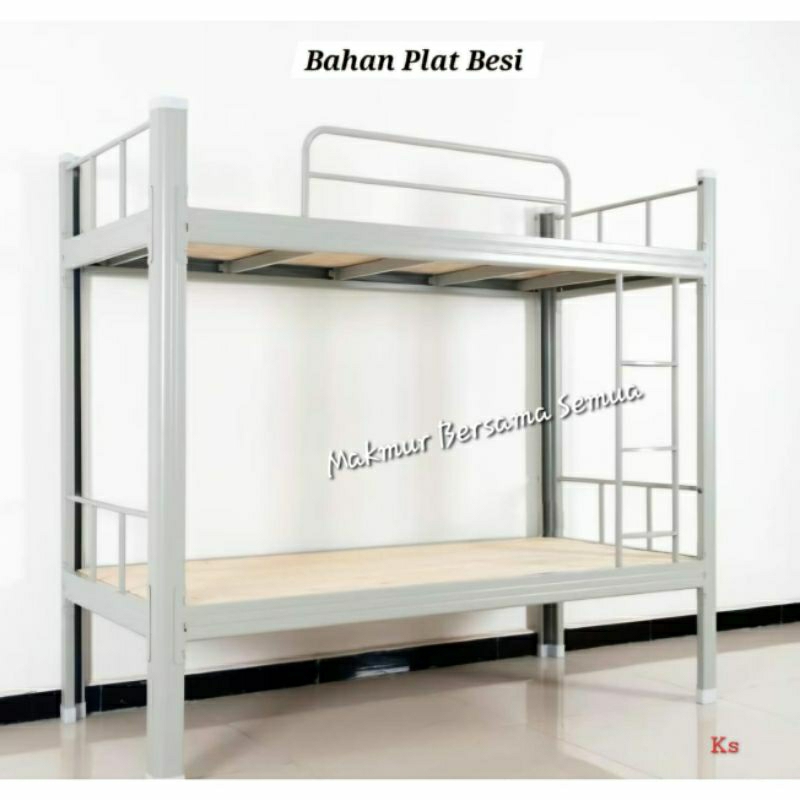 Rangka Tempat Tidur Tingkat Plat Besi 3kaki
