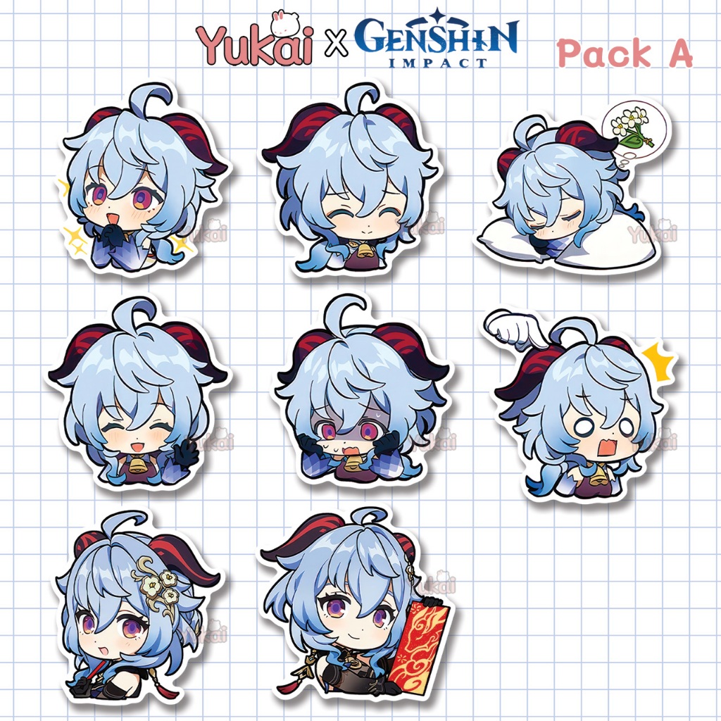 

Stiker Pack Ganyu Genshin Impact Premium, Sticker Anime Waterproof