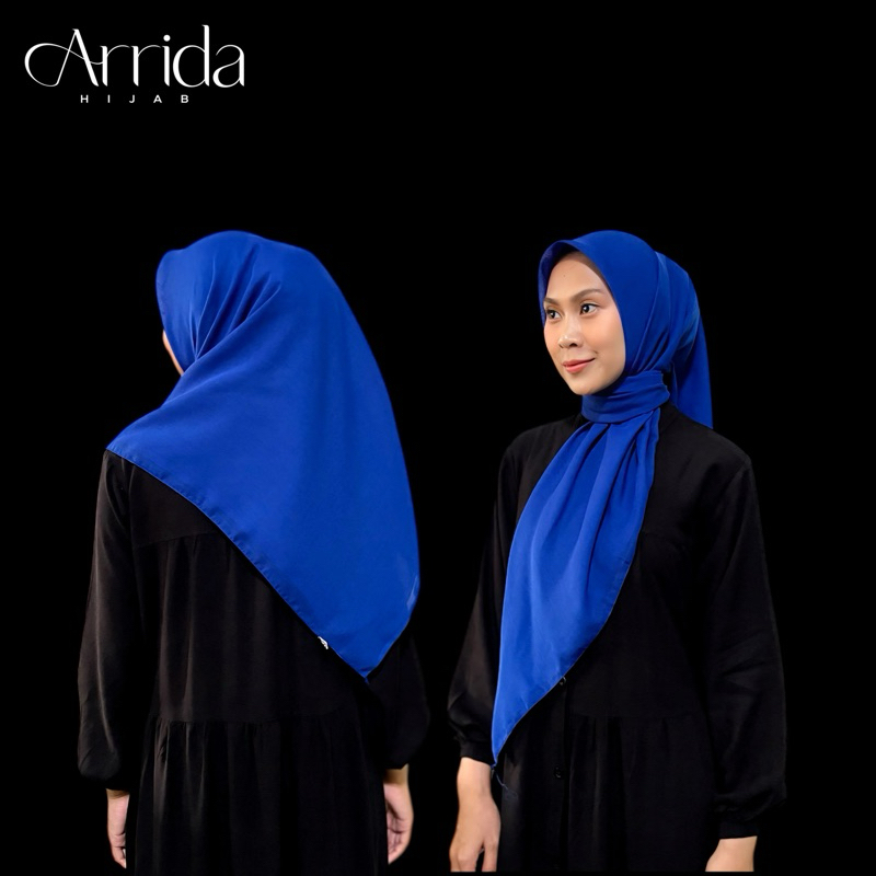 Segiempat Paris Biru Elektrik 110x110 / Hijab Paris Biru BCA / Segiempat Paris Biru Persib / Jilbab 