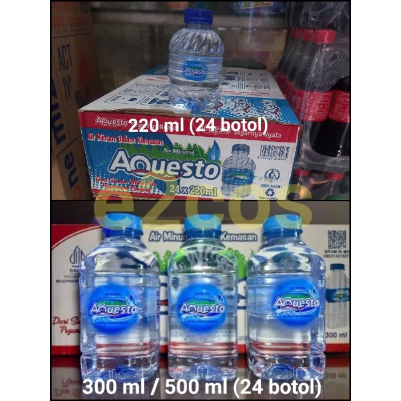 

Air Mineral Aquesto Botol Lucu Kotak / Bulat Mini 24 × 220 ml / 24 × 300 ml / 24 × 500 ml