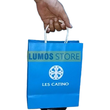 

Paper bag kado Les Catino biru Small tas hadiah hampers