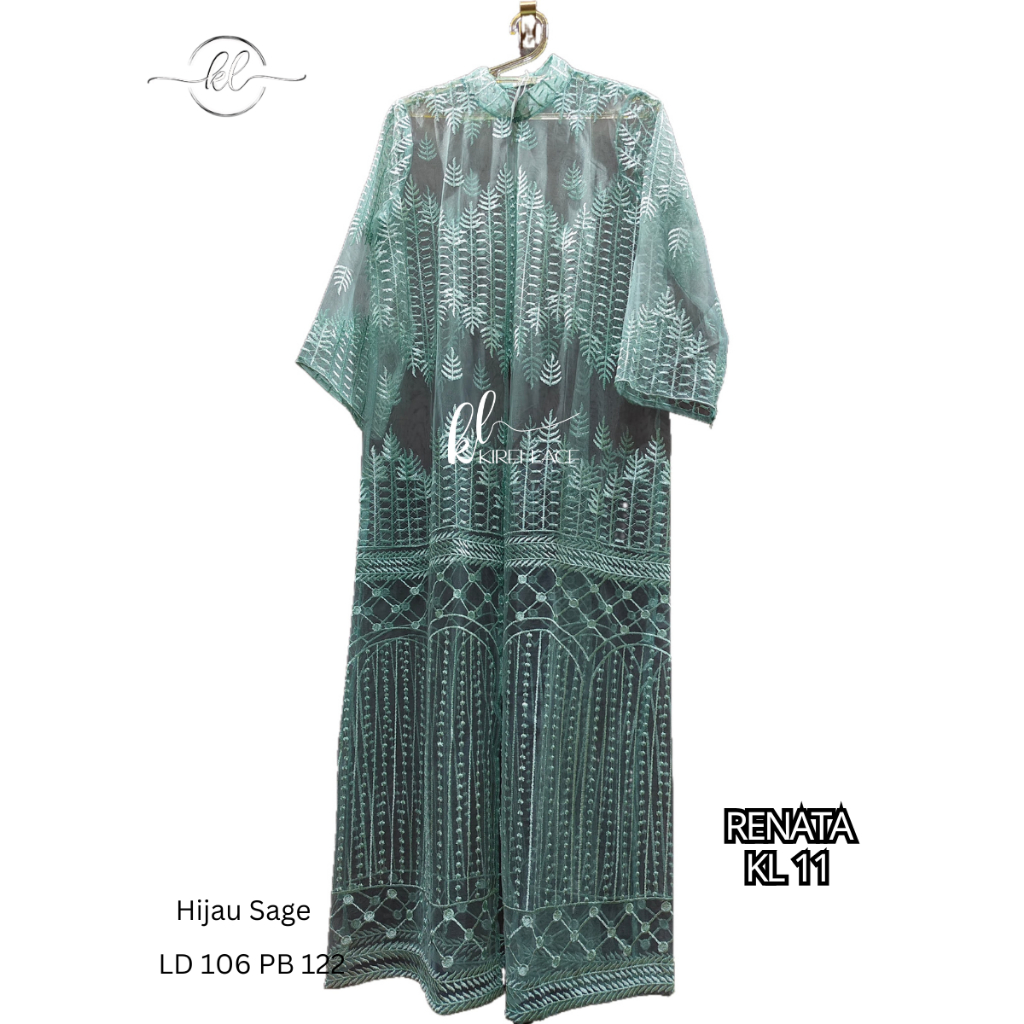 Dress Lebaran, Dress Pesta Kondangan Outer, Baju Kondangan, Outer Dress Pesta, Outer Tulle Bordir - 