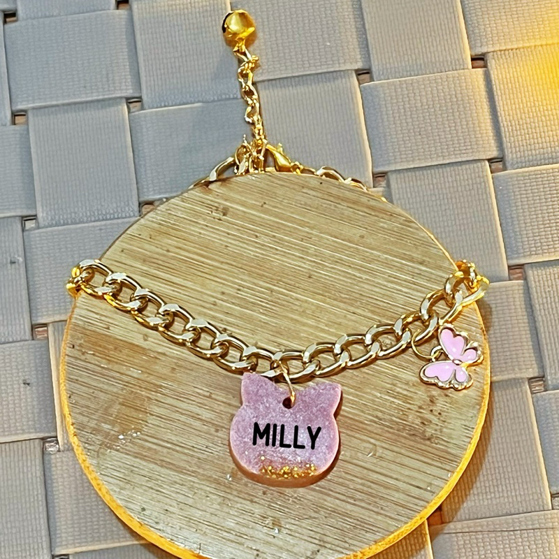 Kalung Kucing Anjing Custom Nama | Liontin Kucing Anjing Custom Nama | pet collar | Kalung rantai ku