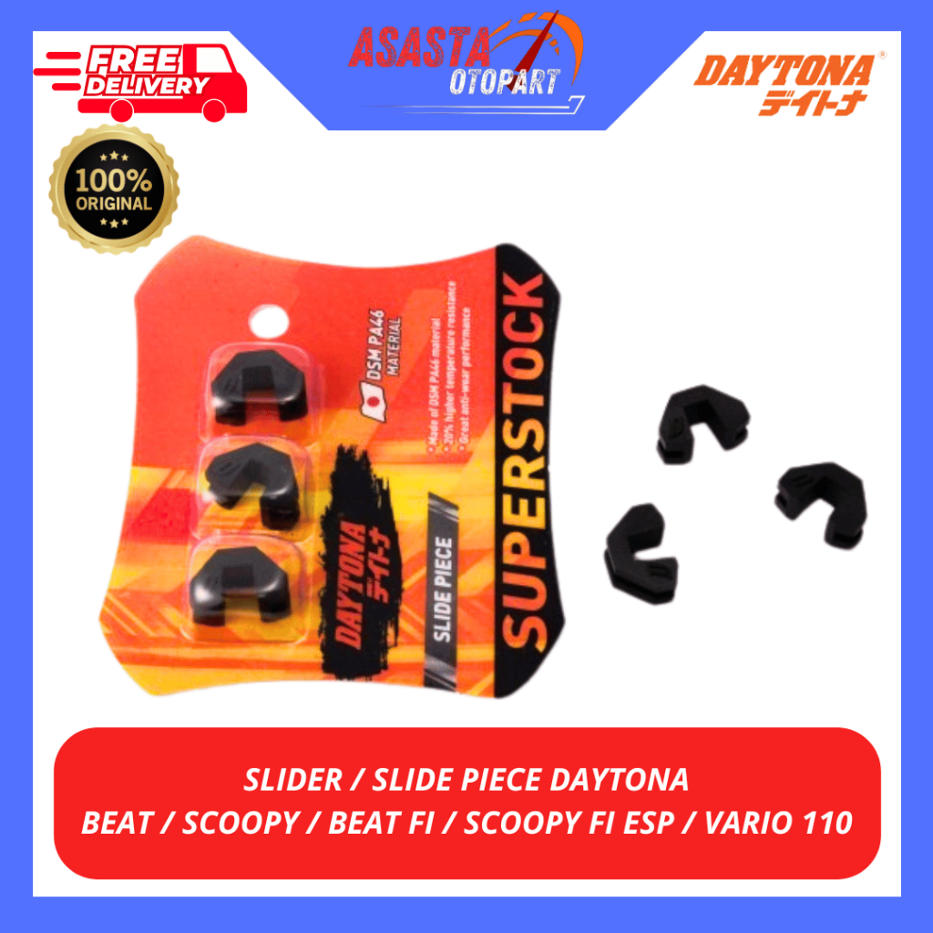 SLIDER PULLEY / SLIDE PIECE SLIDER DAYTONA ORIGINAL 100% BEAT / SCOOPY / BEAT FI / SCOOPY FI ESP / V