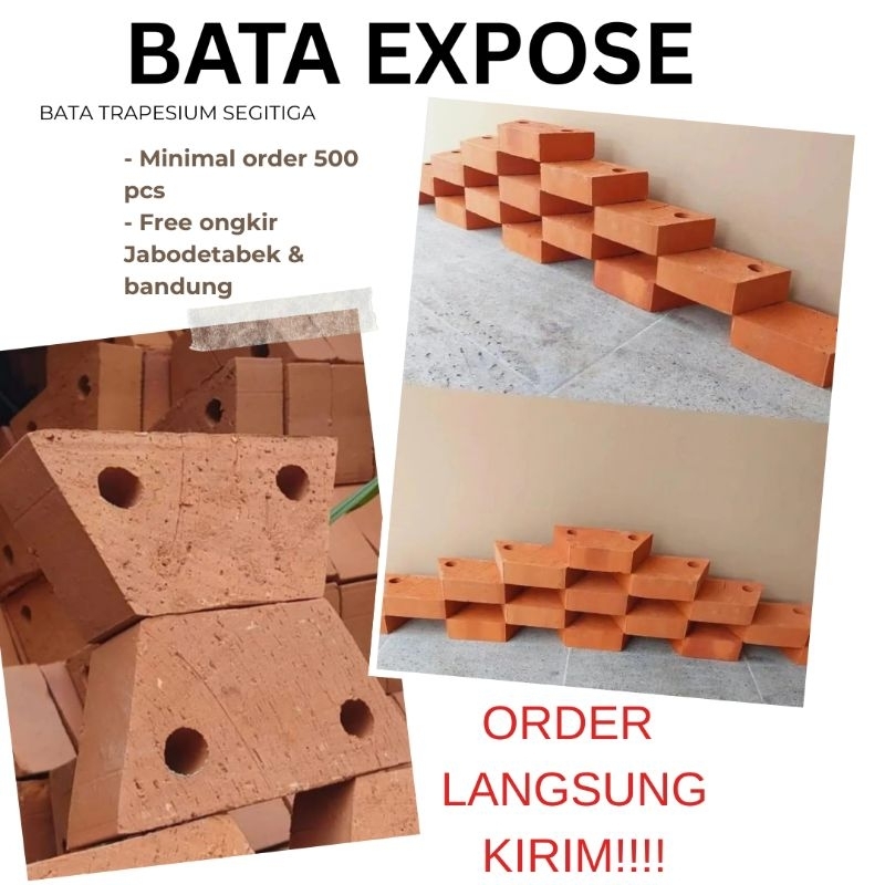 Bata Expose Bata Trapesium segitiga Bata minimalis pagar bata sekat murah