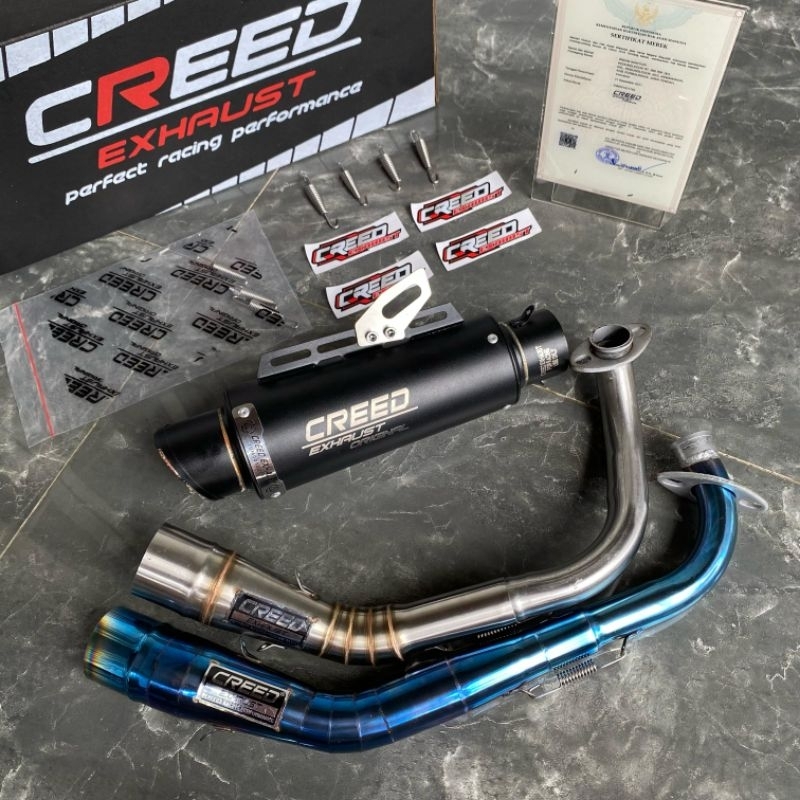 Knalpot Creed ORI TR PRO Black for Beat Mio Vario 125/150 Pcx 150 Nmax old/New Aerox Mio M3 mio J mi