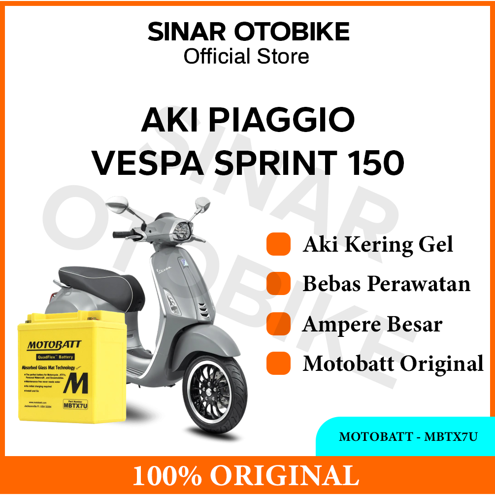AKI VESPA SPRINT MOTOBATT - MBTX7U
