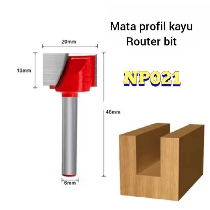 Mata profil kayu 6x20  Mata router bit  Cleaning bottom CNC Milling cutter mata router trimmer kayu 