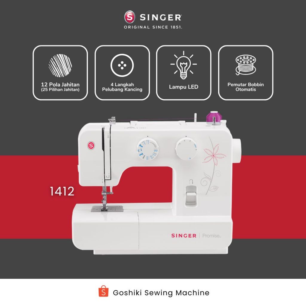 SINGER Promise 1412 - Mesin Jahit Portabel