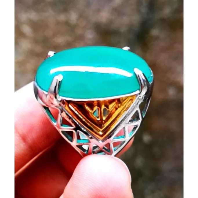 Batu Cincin Pria Bacan Doko Asli super jumbo Super mewah Crystal HQ TERMURAH bacan cina