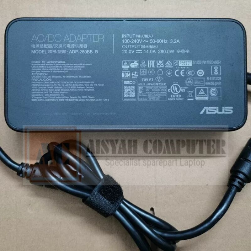 Casan Laptop ASUS ROG Strix Scar 17 G732 ADP-280BB B - Original 280Watt