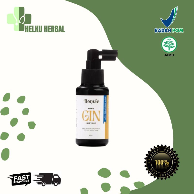 BONVIE GIN HAIR TONIC ANTI HAIRFALL KEMIRI GIN HAIR TONIC BONVIE