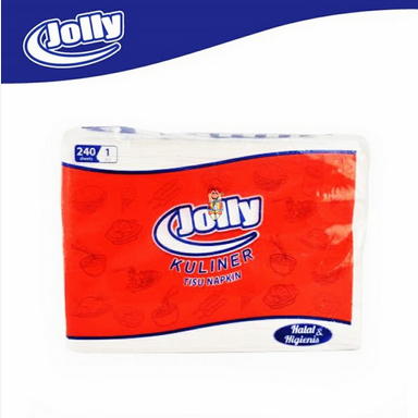 Jolly Kuliner Tissue Napkin 240'S | Jolly Kuliner | Tissue Napkin | 1 Ply | Per Dus