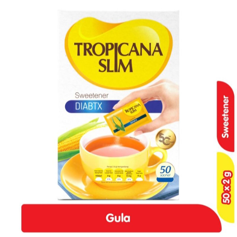 

drink☘️Tropikana slim Sweetener DIABTX 50 sachet x2g