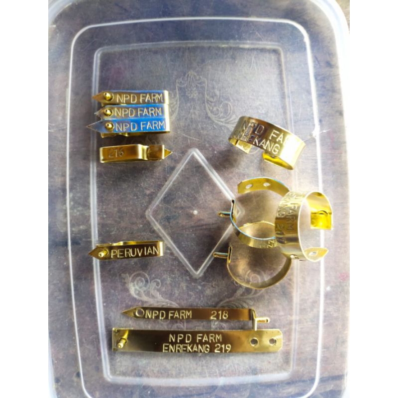 Wing band ( Segel ayam ) bisa request farm dan harga sudah termasuk perpasang