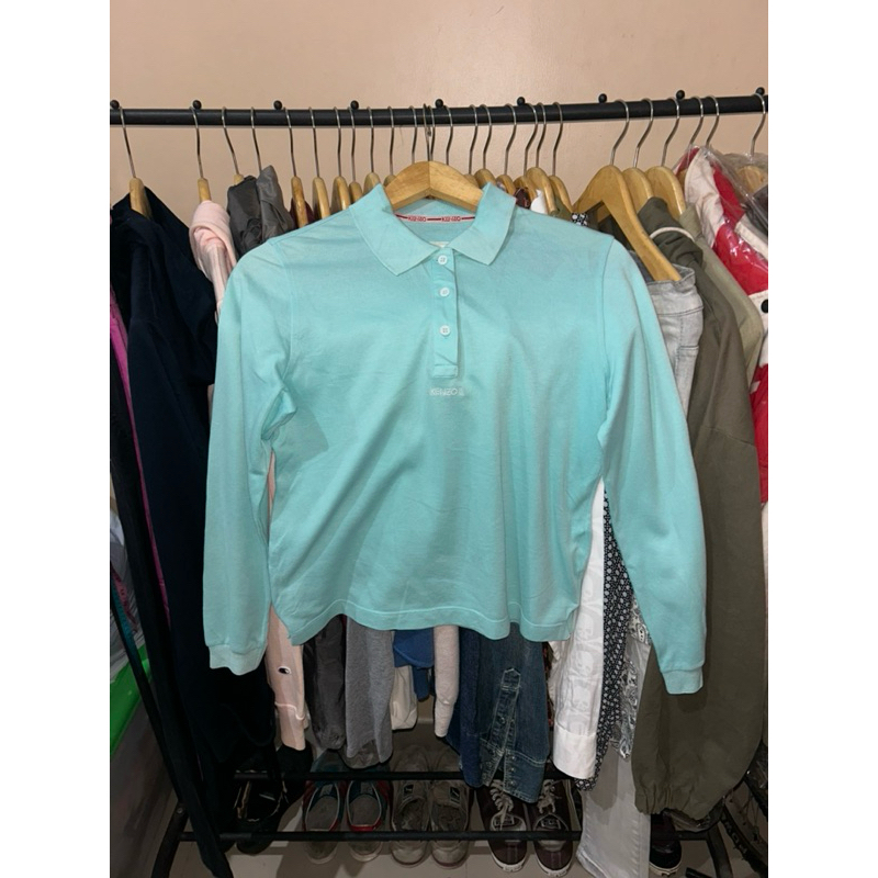 Kaos Lengan Panjang / KENZO Golf / Kaos Kerah Poloshirt
