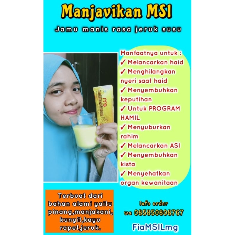BISA ( COD ) 5 SASET MANJAVIKAN MSI ( melancarkan h*id,pr0mil,keputh*n ) BPOM