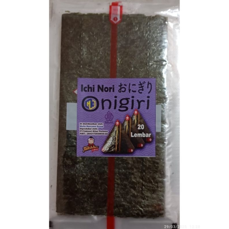 

Ichi nori onigiri 20s/lembar