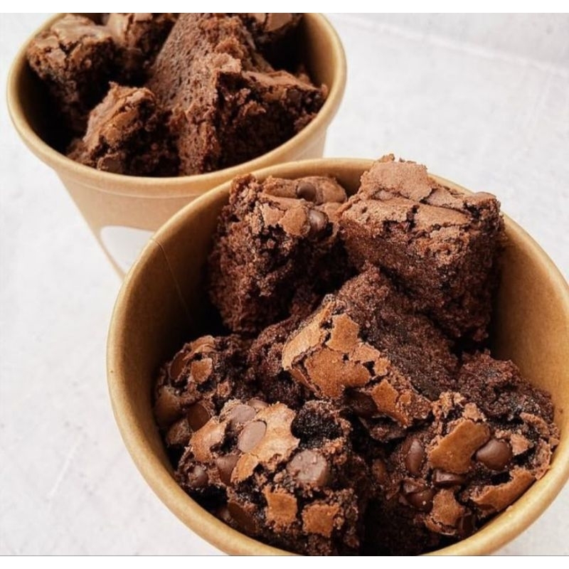 

Fudgy Brownies Bites Cup Super Nyoklat Original Surabaya / Brownies Cookies Bites / Brookies Bites Cup