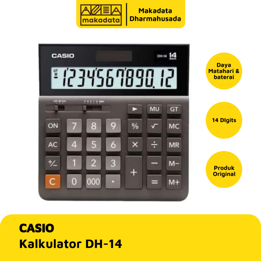 

CALCULATOR | KALKULATOR CASIO DH-14 ORIGINAL (BLACK)