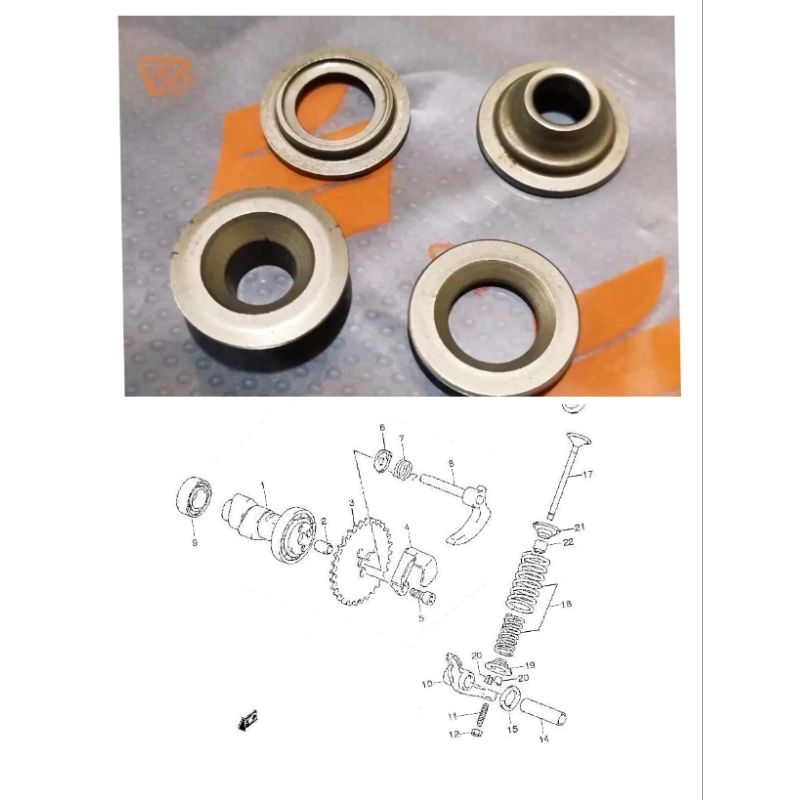 retainer valve spring valve seat valve spring tipis tebal topi kuku tutup klep 12931-09G 12933-09G s